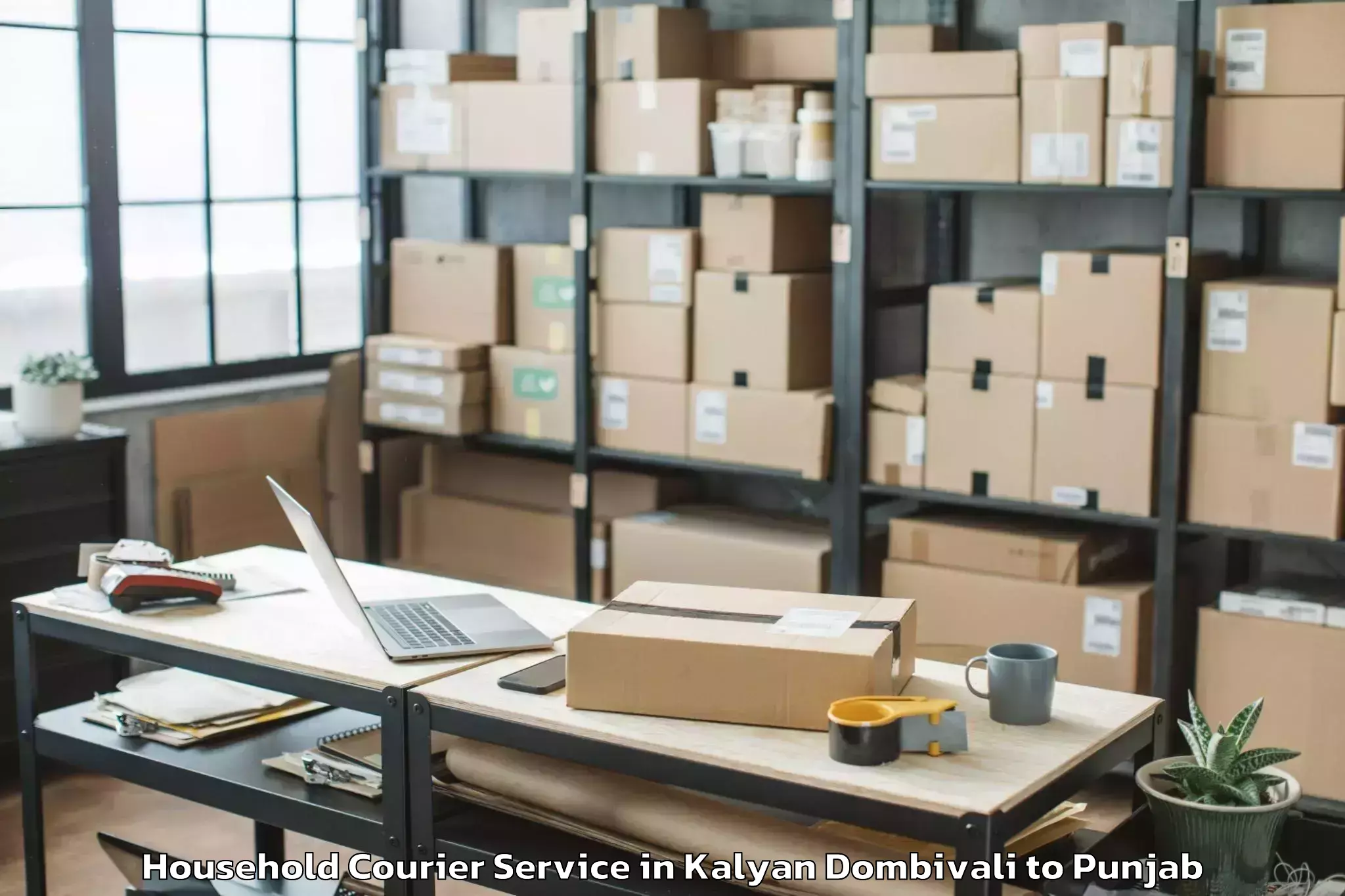 Top Kalyan Dombivali to Mandi Gobindgarh Household Courier Available